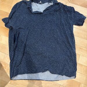 COS Dark Blue Speckled shirt dress